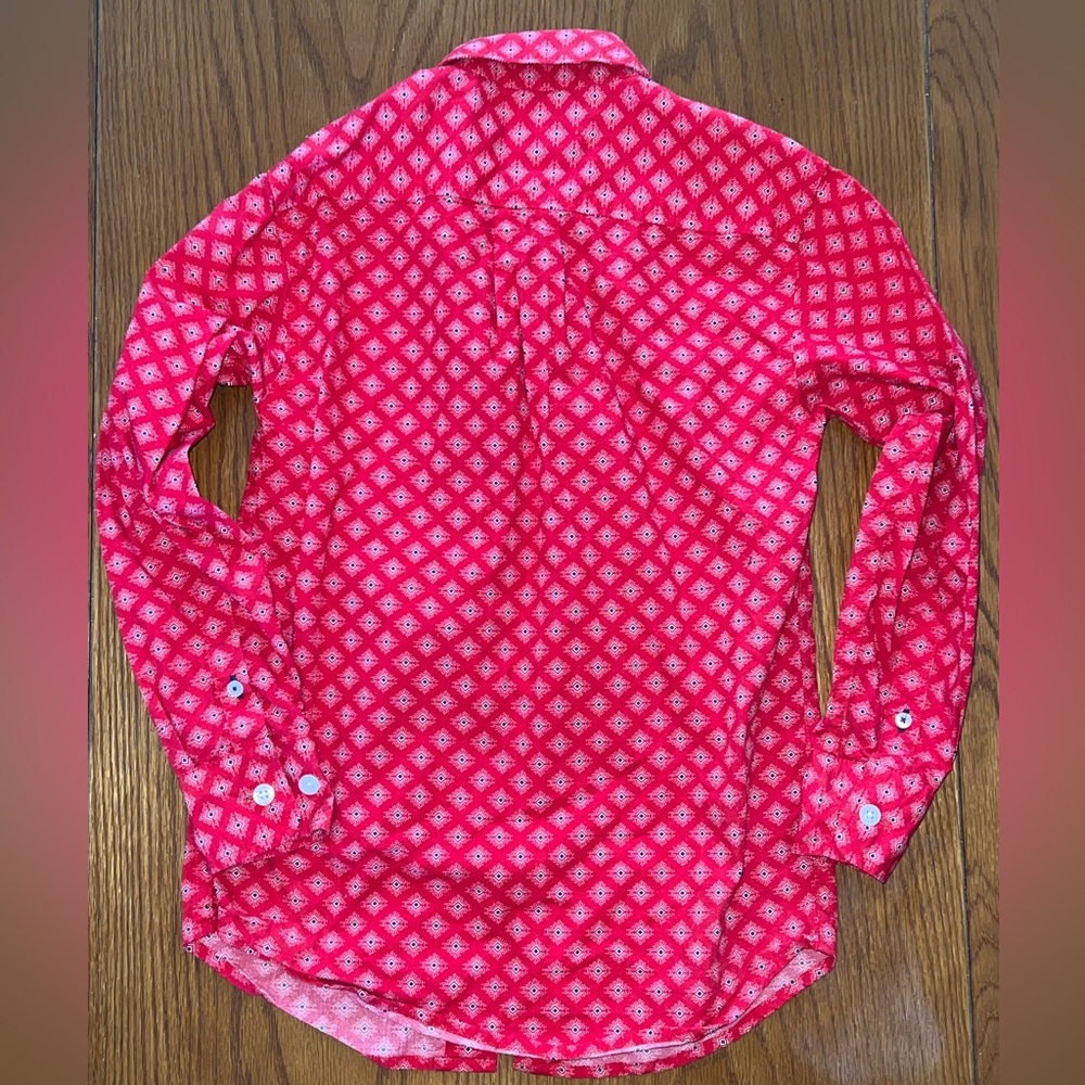 Cinch Boys Cinch Red Print Button-Down Shirt size XS 4-5 - Picture 4 of 4